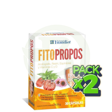 Pack 2x Fitopropos + Echinacea Caja De 30 Cápsulas Vegetales Ynsadiet