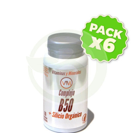 Pack 6x Complejo B50 + Silicio Orgánico 60 Cápsulas Ynsadiet