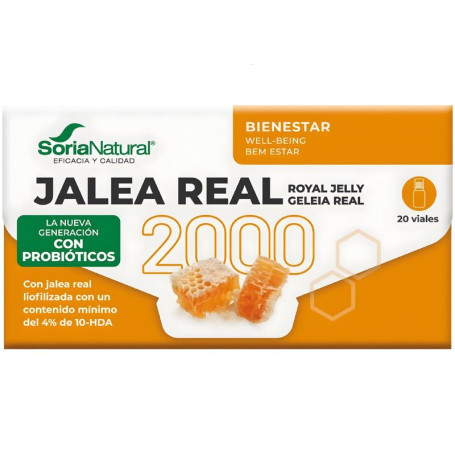 Gelée Royale 2000 avec Probiotiques 20 Flacons Soria Natural