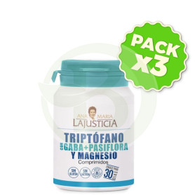 Pack 3x Triptofano con Gaba + Pasiflora 60 Comprimidos Ana M. Lajusticia