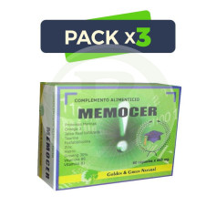 Pack 3x Memocer Golden Green 60 Gélules