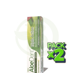 Pack 2x Dentifrice Triple Action à l'Aloe Vera Evicro