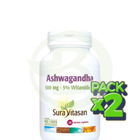 Pack 2x Ashwagandha 30 Cápsulas Sura Vitasan