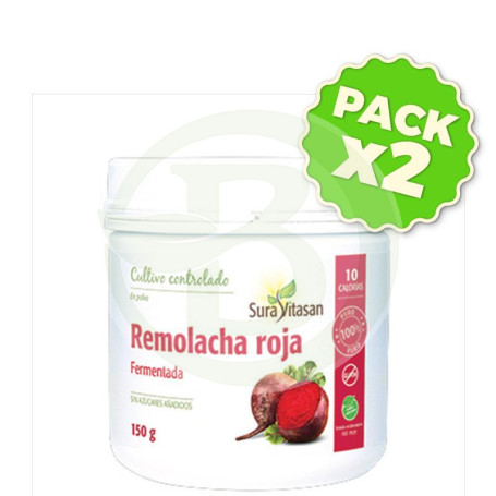 Pack 2x Remolacha Roja Fermentada 150Gr. Sura Vitasan