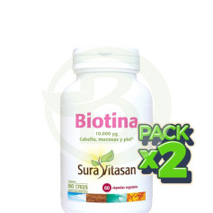 Pack 2x Biotine 60 Gélules Sura Vitasan