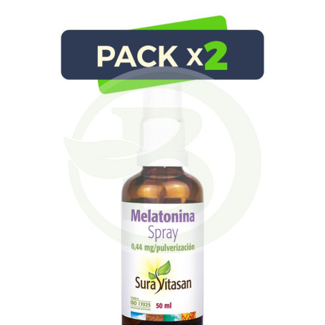 Pack 2x Melatonina Spray 50Ml. Sura Vitasan