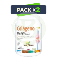 Lot 2x Collagène Multi Max 5 330Gr Sura Vitasan