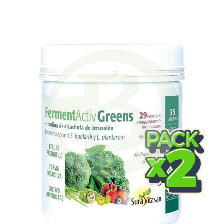 Pack 2x Ferment Activ Greens 80Gr Sura Vitasan