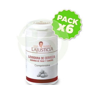 Pack 6x Levadura de Cerveza y Germen de Trigo 80 Comprimidos Ana Mª Laju