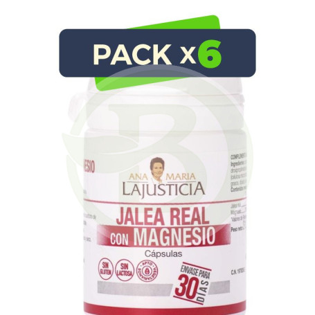 Pack 6x Jalea Real con Magnesio 60 Cápsulas Ana María Lajusticia