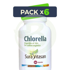 Pack 6x Chlorella 60 Cápsulas Sura Vitasan