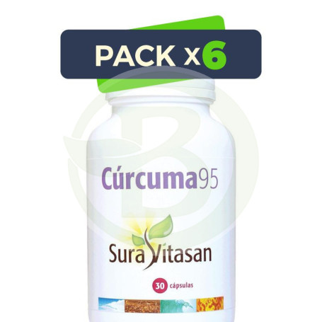 Pack 6x Cúrcuma 95 30 Cápsulas Sura Vitasan