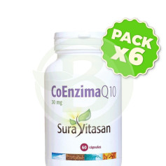 Pack 6x Coenzyme Q10 Retard 60 Gélules Sura Vitasan