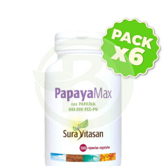 Pack 6x Papaya Plus 100 Gélules Sura Vitasan