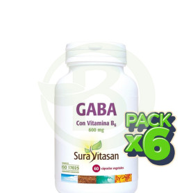 Pack 6x Gaba 60 Cápsulas Sura Vitasan