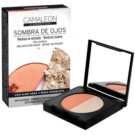 Ombre à Paupières Pêche et Beige Camaleon
