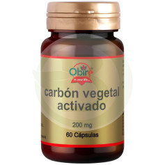 Carbon Vegetal Activado 200Mg 60 capsulas Obire