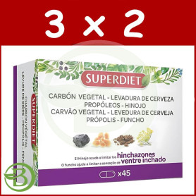 Pack 3x2 Cuarteto De Hinojo Hinchazones 45 Capsulas Superdiet