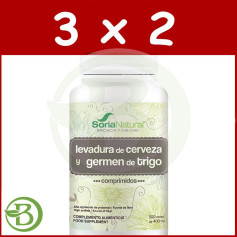 Pack 3x2 Germe de Blé et Levure de Bière Comprimés Soria Natural