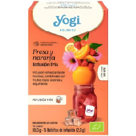 Fraise et Orange Infusion Froide 15 Filtres Yogi Tea