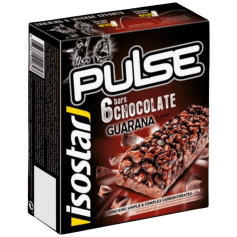 Barres Pulse Chocolat Goût Guaraná 6 Unités Isostar