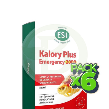 Pack 6x Kalory Plus Emergency 2000 24 Comprimidos Esi