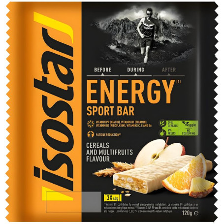 Barre High Energy Saveur Multifruit 3 Unités Isostar