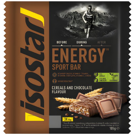 Barre High Energy au Chocolat 3 Unités Isostar