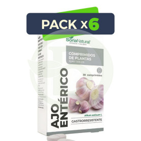 Pack 6x Ajo Entérico 30 Comprimidos Soria Natural