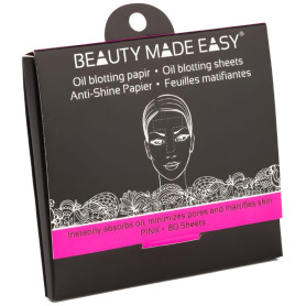 Papier Matifiant Rose 80 Feuilles Beauty Made Easy
