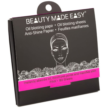 Papier Matifiant Rose 80 Feuilles Beauty Made Easy