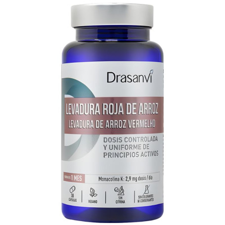 Levure Rouge de Riz (2,9Mg Monacoline K) 30 Gélules Drasanvi