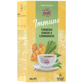 Immune Curcuma, Herbe à Citron et Gingembre 20 Filtres Maya Organic