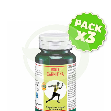Pack 3x Robis Carnitina 60 Cápsulas Robis