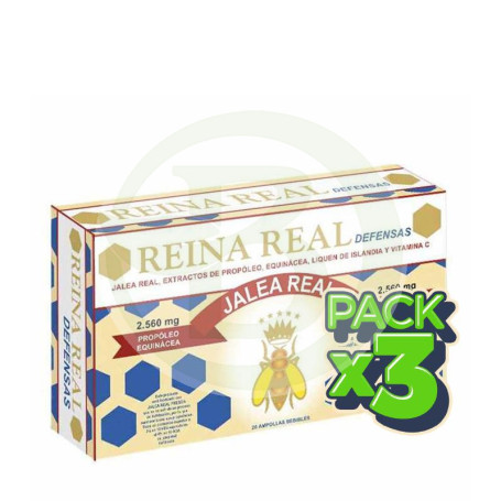 Pack 3x Reina Real Defensas 20 Ampollas Robis