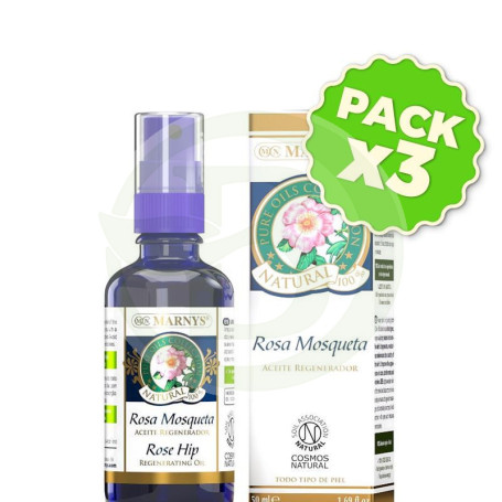 Pack 3x Aceite Puro de Rosa Mosqueta Spray 50Ml. Marnys