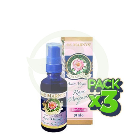 Pack 3x Aceite de Rosa Mosqueta BIO 50Ml. Spray Marnys