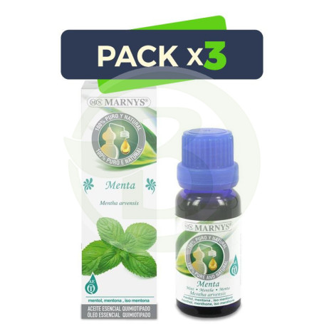 Pack 3x Aceite Esencial de Menta Arvensis Marnys