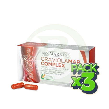 Pack 3x Graviolamar Complex 60 Cápsulas Marnys