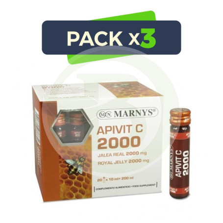 Pack 3x Apivit C Plus 2000 20 Viales Marnys