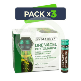 Pack 3x Drenacel Phytomarine 20 Viales Marnys