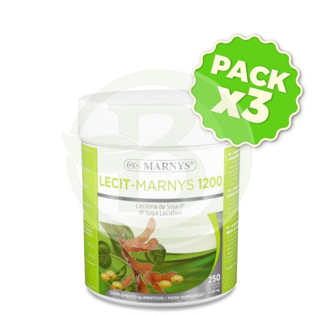 Pack 3x Lecit 250 Cápsulas Marnys