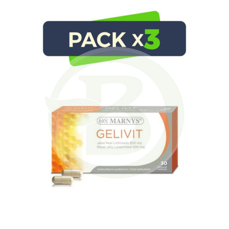 Pack 3x Gelivit 30 Cápsulas Marnys