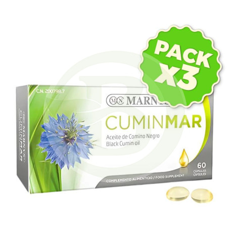 Pack 3x Cuminmar (Aceite De Comino Negro) 60 Cápsulas Marnys