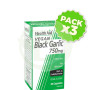 Pack 3x Ajo Negro 750Mg. Health Aid