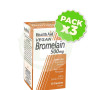 Pack 3x Bromelina 500Mg. Health Aid