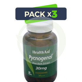 Pack 3x Pycnogenol 30Mg. Health Aid