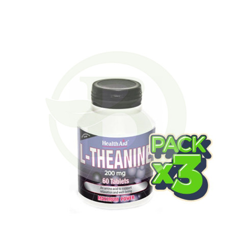 Pack 3x L-Teanina 200Mg. 60 Comprimidos Health Aid