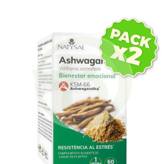 Pack 2x Ashwagandha Ksm66 60 Gélules Natysal