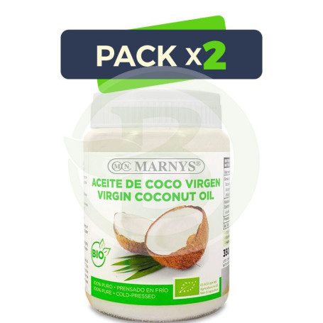 Pack 2x Aceite De Coco Bio 350Gr. Marnys